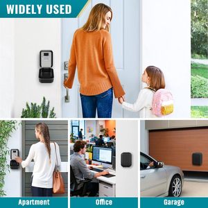 New Automatic Light Waterproof Wall Mount Aluminium 4 Digit Combination Resettable Code Home <b>Safety</b> <b>Key</b> Lock <b>Box</b> Indoor Outdoor - Product Image 5