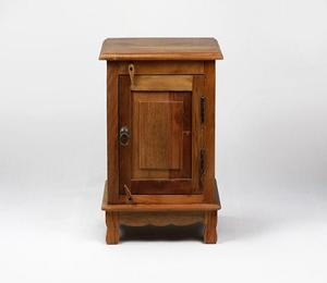 Heavy-Duty Reclaimed Wood Nightstand Traditional Steel Frame Adjustable <b>Bedside</b> Table Eco-Friendly for Bedroom Living Room - Product Image 1