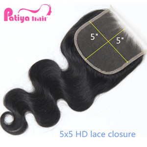 Tupé de cabello humano ondulado para mujer, <span class=keywords><strong>cierre</strong></span> de encaje HD transparente de alta calidad, 5x5 Frontal con pelo de bebé, <span class=keywords><strong>cierre</strong></span> de encaje HD 5*5 - Product Image 3