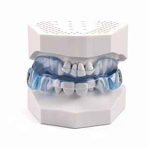 Ecolab Dental Lab Attelle de reposition mandibulaire réglable en PMMA de qualité médicale, fabriquée sur mesure, <span class=keywords><strong>anti</strong></span>-<span class=keywords><strong>ronflement</strong></span>, dispositif de sommeil - Product Image 2
