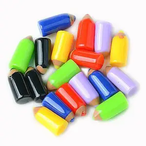 Neu Ankunft 100 Stück Bunte süße Briefpapier Harz 3D Bleistift Miniatur Kawaii Cabochons für DIY Handwerk