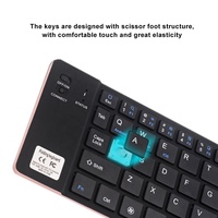 Clavier bluetooth pliable Ultra-fin, en alliage d'aluminium, batterie Rechargeable, version américaine, pour tablette, Pc, iPad