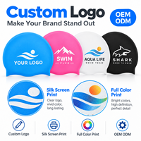 Bonnet de bain en silicone personnalisé avec logo, imperméable et élastique, pour adultes et enfants, prix usine