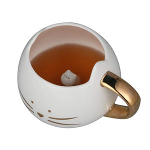 Lindo gato de cerámica taza de café 12 oz amantes de los gatos gatito tazas de té regalos para mujeres niñas Negro - Product Image 6