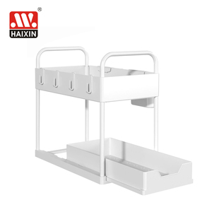 <span class=keywords><strong>Scaffali</strong></span> di plastica per il bagno e la <span class=keywords><strong>cucina</strong></span> per la casa sotto il lavandino Organizer mensola scaffale armadio cassetto 2 livelli sotto gli organizzatori del lavandino - Product Image 6