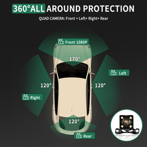 Caméra embarquée HD 4 canaux W5 en promotion avec vision nocturne infrarouge, connexion Wi-Fi mobile et surveillance de stationnement 24h/24, enregistreur vidéo de voiture - Product Image 5