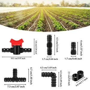 Kit de raccords rapides pour tuyaux d'irrigation goutte à goutte 16 mm PP pour jardin, horticulture, agriculture, système de micro-aspersion - Product Image 2