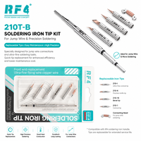 Kit de Reparación de Teléfonos Móviles y Auriculares RF4 210T-B con Puntas de Soldadura Metálicas, Cable de Conexión, Micro Soldadura, Restauración de PCB