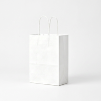 Sac en papier kraft brun avec poignée, personnalisé avec logo imprimé, écologique, recyclable, pour emballages de boissons à emporter