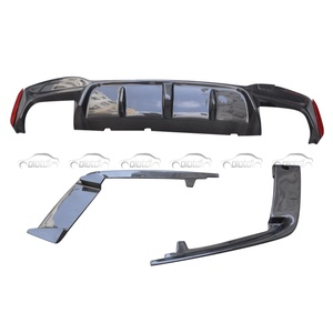 3D Style Carbon Fiber Rear Diffuser Bumper Lip <b>Splitters</b> Fin Spoiler Flaps for BMW 5 Series G30 F90 M5 - Product Image 3