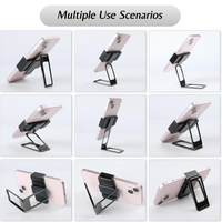 Support de téléphone portable magnétique réglable double anneau support de téléphone pliant universel support de bureau flexible pour lit pliable dos