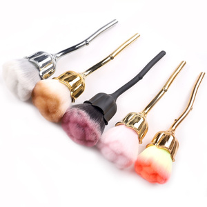 TSZS New 7 Colors Rose Flower Design Nail <strong>Brush</strong> with Long Handle Facial Makeup Nail Art Tool <strong>Brush</strong> Cleaning <strong>Dust</strong> <strong>Brush</strong> - Product Image 2
