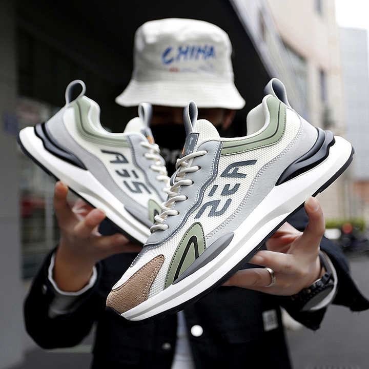 Nieuwste Ontwerp Schoenen Ademend Hoge Kwaliteit Lopen Custom Logo Sneaker  Echt Leer Mannen Casual Schoenen|
