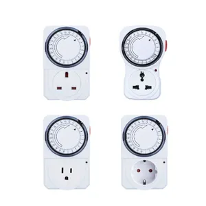 24 Hour Cyclic Timer Switch Kitchen Timer Outlet Loop Universal Timing Socket Mechanical Timer 230VAC 3500W 16A UK EU CN US Plug