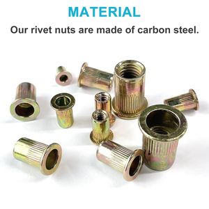 Metric Rivet Nuts Assortment 830pcs M3 M4 M5 M6 M8 M10 M12 Color Zinc Plated Steel Self Tapping For Communication Equipment - Product Image 4