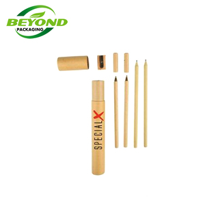 Biodegradable <span class=keywords><strong>Reciclado</strong></span> Kraft Core Impresión personalizada al por mayor Kraft Cartón Cilindro Embalaje Caja <span class=keywords><strong>de</strong></span> almacenamiento para lápiz - Product Image 5
