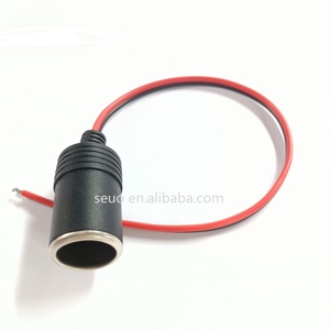 12 Volt Female Battery Terminal <strong>Replacement</strong> for <strong>Car</strong> Motorcycle Stripped Cigarette Cigar <strong>Jack</strong> Cable with Cigarette Lighter Socket - Product Image 2