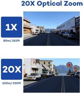 كاميرا IP POE PTZ بدقة 4K و8 ميجابكسل مع تكبير بصري 20x وتتبع تلقائي، إنذار حركة الإنسان/المركبة، كاميرا قبة سريعة مع ميكروفون مدمج - Product Image 4