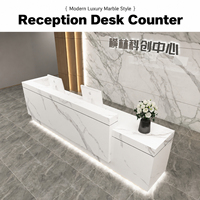 Comptoir de réception commercial, comptoir de caisse, comptoir polyvalent pour bureau, hôtel, centre médical, centre de beauté, bar