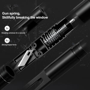 Marteau de sécurité en alliage d'aluminium <span class=keywords><strong>pour</strong></span> voiture outil de sauvetage d'urgence coupe-ceinture de sécurité brise-vitre martillo de seguridad - Product Image 3