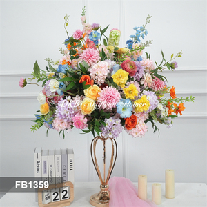 DKB Wholesale Large Rose Flower Arrangement Wedding Table Centerpieces Silk Realistic Artificial Flower Valentine's Day <b>Easter</b> - Product Image 2