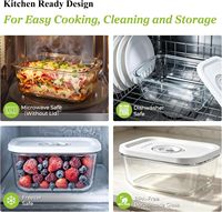 Conteneurs de stockage alimentaire sous vide AirBaker avec pompe électrique USB, boîte de conservation hermétique pour l'organisation du garde-manger de la cuisine