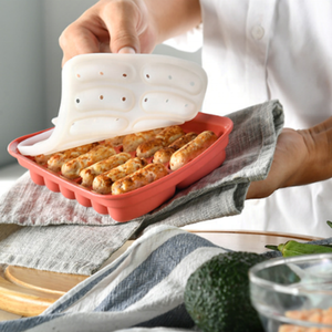Household 12 Cavity DIY Hot Dog Maker Sausage Cake Baking Cooking Mold Food Grade Silicone Baby Food Mold Steamed Sausage Mold - Product Image 5