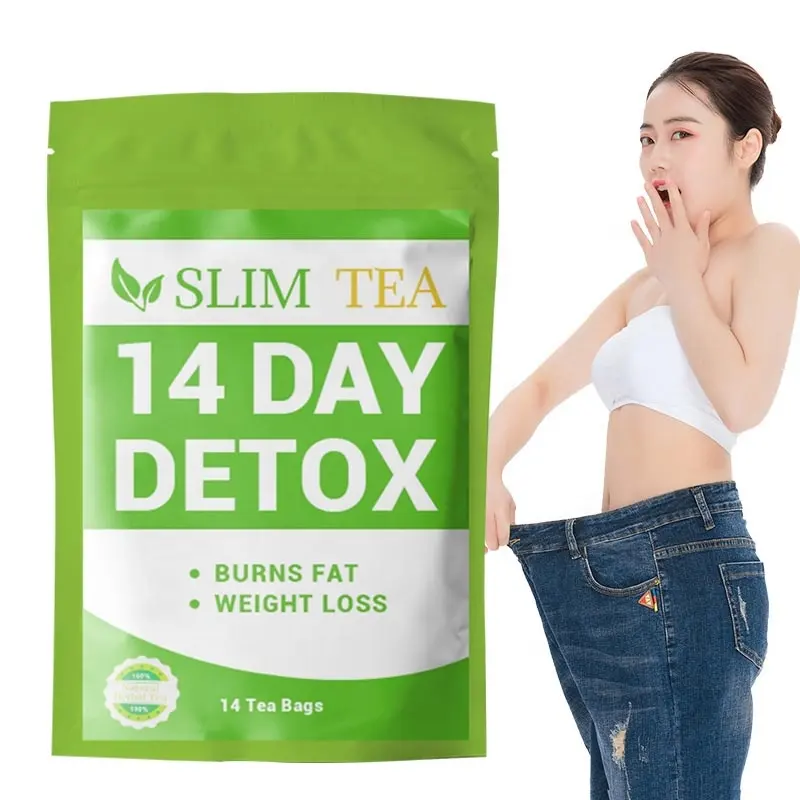 Custom Best fast 14days slim tea bag skinny Flat belly 100% organic herbs weight loss Detox slimming product