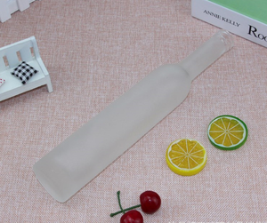 Esmerilado transparente redonda de <span class=keywords><strong>la</strong></span> botella de vino de vidrio con corcho - Product Image 1