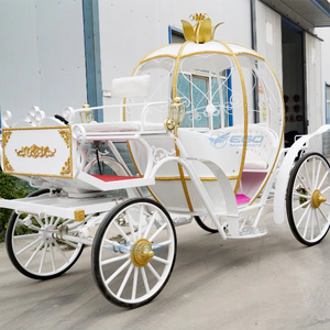 Carruaje de Caballos de Lujo con Diseño de Princesa Calabaza, Transporte Especial, Carruaje de Caballos de Cenicienta en Venta - Product Image 3