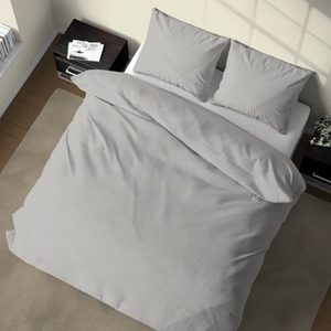 Juego de Funda de Edredón 100% Algodón Gris Italiano Queen 250x200cm - Product Image 3