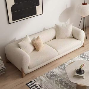 KMJ <span class=keywords><strong>Divano</strong></span> Letto Nordico per <span class=keywords><strong>Soggiorno</strong></span>, Struttura in Legno, Tessuto Moderno Minimalista, Set di Divani per Arredamento <span class=keywords><strong>Soggiorno</strong></span> - Product Image 2