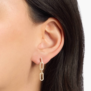 Boucles d'oreilles longues en argent de luxe avec finition haut de gamme et diamants de laboratoire étincelants pour femmes, argent sterling 925 - Product Image 4