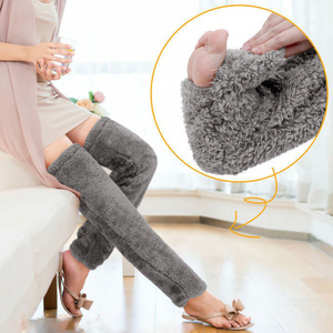 Medias cálidas <span class=keywords><strong>de</strong></span> invierno para hombres y mujeres y rodilleras Calentadores <span class=keywords><strong>de</strong></span> <span class=keywords><strong>piernas</strong></span> <span class=keywords><strong>de</strong></span> felpa <span class=keywords><strong>de</strong></span> cordero <span class=keywords><strong>de</strong></span> doble cara Zapatos suaves en casa - Product Image 6