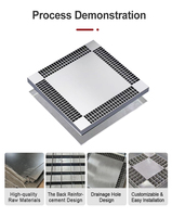 Cubierta de Acero Inoxidable Antideslizante a Precio de Fábrica para Pozos de Drenaje, para Pasillos de Apartamentos, Moderna, de Alta Tenacidad y Duradera