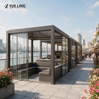 Toit à persiennes en aluminium sur mesure B2B pour les constructeurs et les entrepreneurs, pergola de terrasse, jardin, protection contre les intempéries, pergola d'ombrage