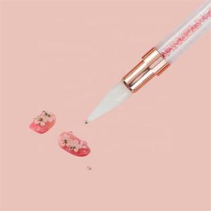 Nouveau stylo à pointiller Nail Art à Double tête cire/pointe en Silicone manucure Art outils <span class=keywords><strong>brosse</strong></span> strass poignée tête en métal <span class=keywords><strong>perceuse</strong></span> à pointe d'ongle - Product Image 3