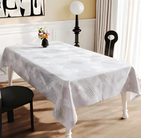 Protège-table en vinyle PVC imprimé de luxe, motif géométrique tricoté, taille, couleur et motif personnalisables, imperméable, résistant à l'huile, écologique