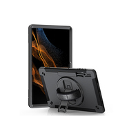 Étui robuste pour tablette Samsung Tab S8 Ultra 14,6 pouces SM-X930 SM-X936B avec support rotatif à 360° et coins renforcés