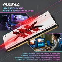 PUSKILL Factory Wholesale PUSKILL DDR4 RGB Gaming Memory 8G 16G 32G 3200 3600MHz ARGB Heatsink RAM
