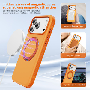 <span class=keywords><strong>Coque</strong></span> de téléphone magnétique en <span class=keywords><strong>silicone</strong></span> véritable pour 17/16/15/14/13 Pro Max Plus, design pailleté, étanche et antichoc - Product Image 5