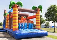 Parcours d'obstacles gonflable durable en forme de requin de 17 m, château gonflable commercial pour enfants et adultes, location pour fêtes en plein air