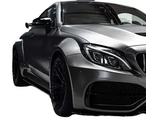 Classe C Para W205 C63 PD estilo carbono e FRP kit de corpo largo para Mercedes BENZ W205 2015 +