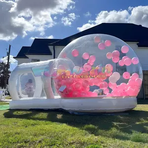 Maison à bulles gonflable igloo dôme tente extérieure luxueuse commerciale gonflable fête ballon transparent rebond tente à bulles