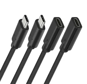 Kabel ekstensi Data 16 pin 10Gbps Gen 2 USB 3.1 Tipe C jantan ke USB-C betina pengisian Data Audio tipe-c kabel ekstensi kabel