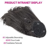 Extensions de queue de cheval en fibres synthétiques haute température pour femmes, style volumineux, longues et bouclées avec cordon de serrage