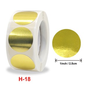 2.5cm Diamètres Métallique Or Autocollant Étiquettes Rouleau Emballage Cadeau Gratuit Merci Autocollant pour <span class=keywords><strong>Enveloppe</strong></span> - Product Image 5