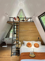 Maison conteneur triangulaire de luxe 20/40 pieds, pliable et mobile, modulaire, avec chambre et salon