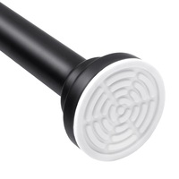 Tringle de Douche à Tension en Acier Inoxydable Personnalisée CF, Réglable, à Ressort, Sans Perçage, avec Base en Caoutchouc pour Salle de Bain d'Hôtel