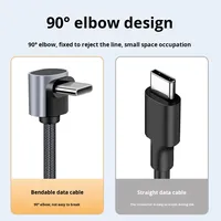 Câble 2-en-1 en nylon double Type-C/USB2.0 de 0,2m/0,5m pour iPhone 14/15/16/17 Pro, utilisation en voiture/banque d'alimentation